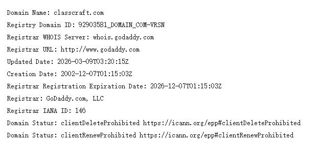 英文组合域名 ClassCraft.com 以 35,500美元 的价格成交！