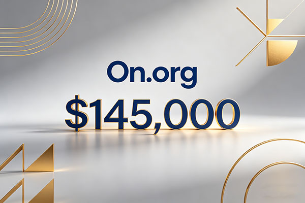 On.org14.5万美元成交 印证了市场对多适配性域名的认可！