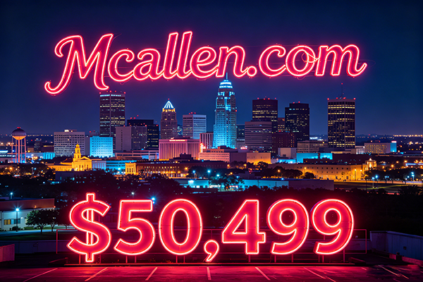 英文地名：麦卡伦McAllen.com近期以5万美元完成交易！