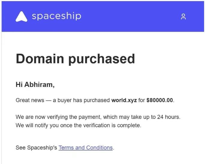 World.xyz  在spaceship平台以$80,000 成交
